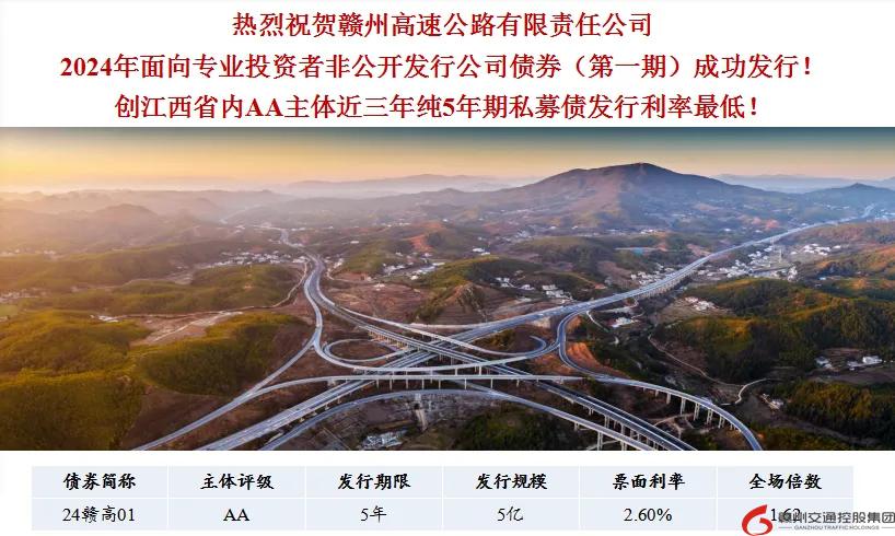 喜報(bào)！贛州交控集團(tuán)接連在資本市場(chǎng)發(fā)行債券成功！